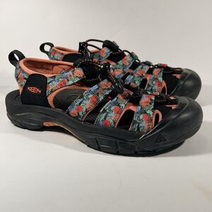 KEEN Whisper Sandals Womens 9.5 Hiking Water Sport Bungee Lace Floral Print